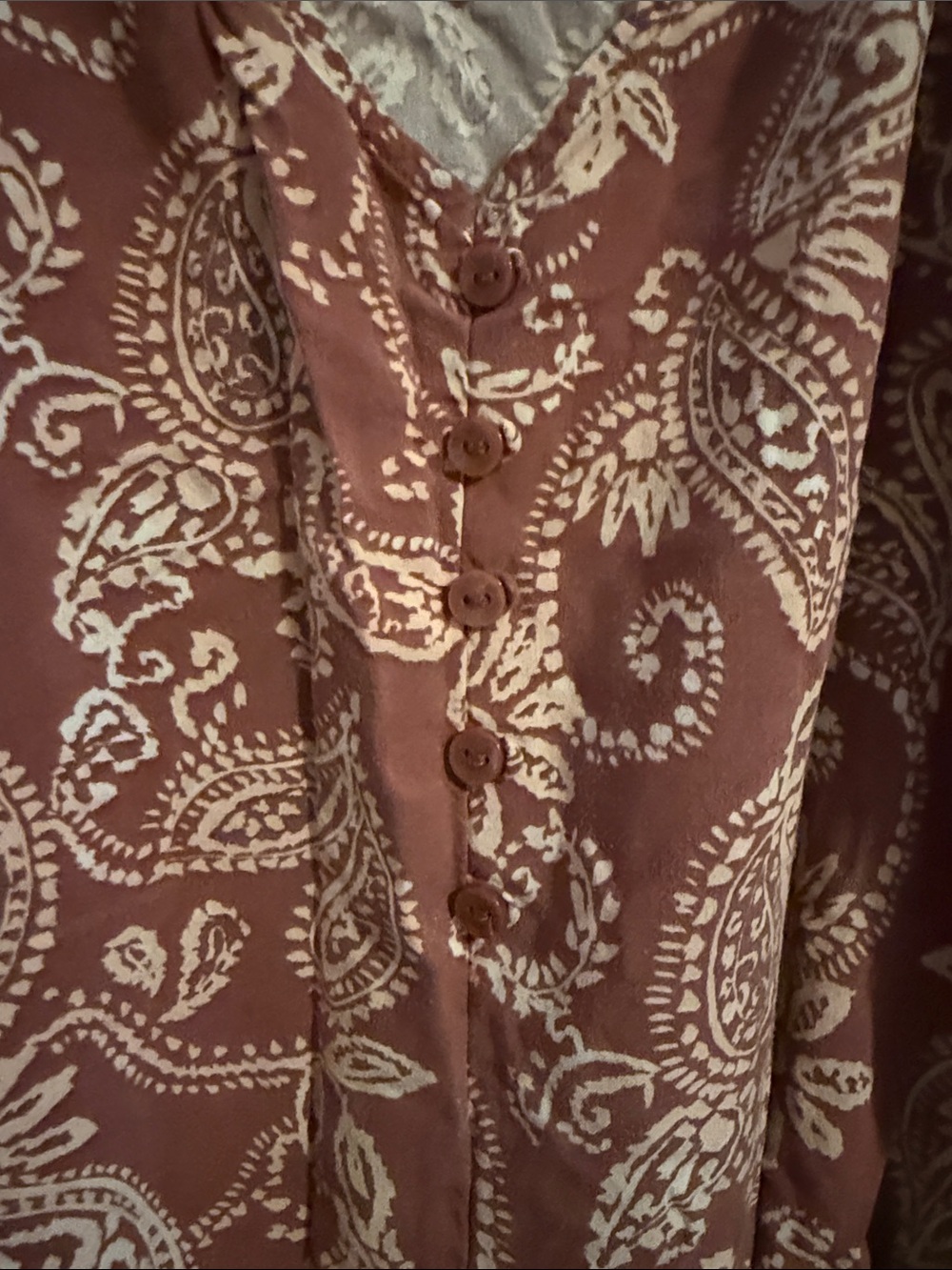Torrid Rust and White Paisley Tank Top Dress-
size 1 - Picture 3 of 8